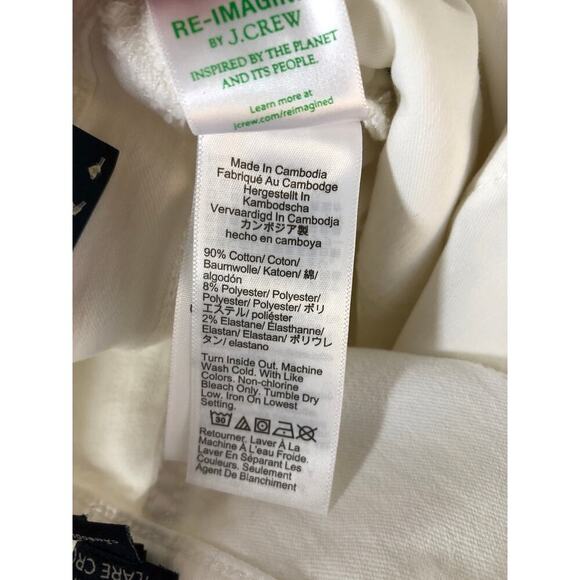 J. Crew Signature Stretch Jeans Flare Crop High-Rise White Denim NWT Size 32 - Picture 7 of 8